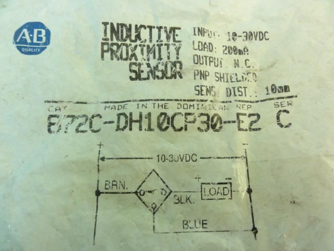 Allen-Bradley 872C-DH10CP30-E2; Proximity Sensor 10-30VDC 200mA
