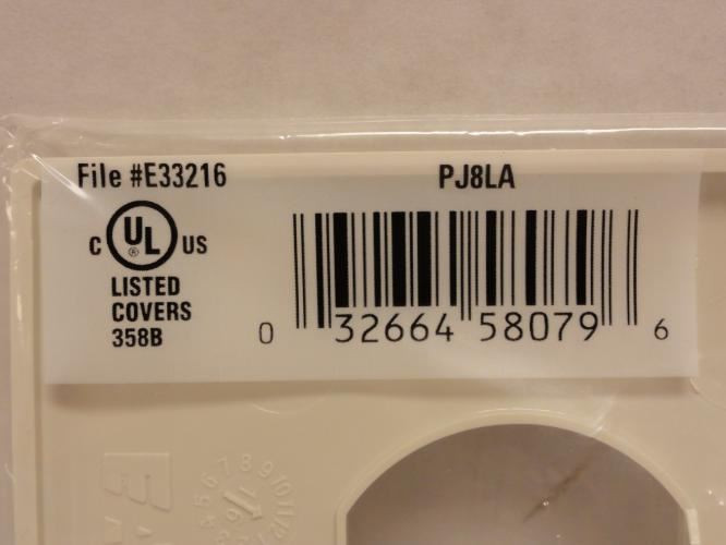 Cooper PJ8LA; Lot-22 Duplex Wallplate