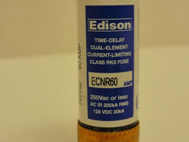Edison ECNR60; Time Delay Dual Element Fuse; 60A; 250VAC