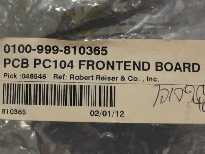 Robert Reiser 0100-999-810365; PCB PC104 Front End Board
