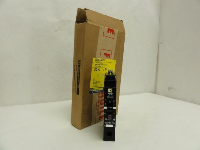 Square D EDB14020; Circuit Breaker; 20A; 1P; 277VAC; Bolt-On