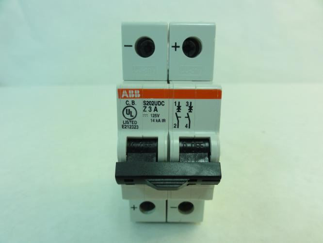 ABB S202UDC-Z3; Circuit Breaker; 2-Pole; 3A; 125V
