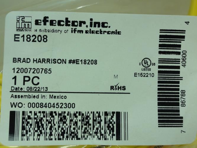 IFM E18208; Connector Cable; 3 Pin; 300VAC; 25m Long