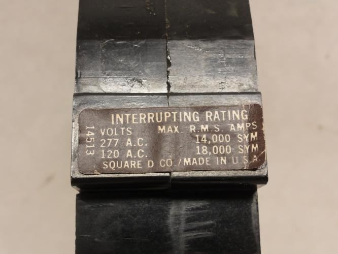 Square D FY14020C; Circuit Breaker; 20A; 1P; 277VAC; Panel Mount
