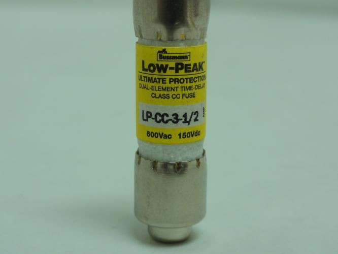 Bussmann LP-CC-3-1/2; Time Delay Melamine Fuse; 3-1/2A; 600VAC