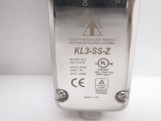 Idem KL3-SS-Z; Safety Locking Guard Switch; SS; 240VAC; 3A