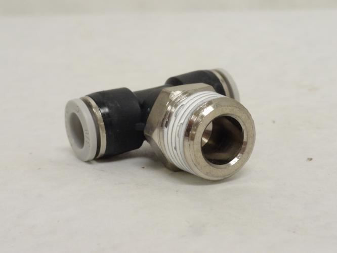 Festo QST-H-1/2-3/8-U-M; Lot-2 T-Fitting 533264; 3/8"PTCx1/2NPT