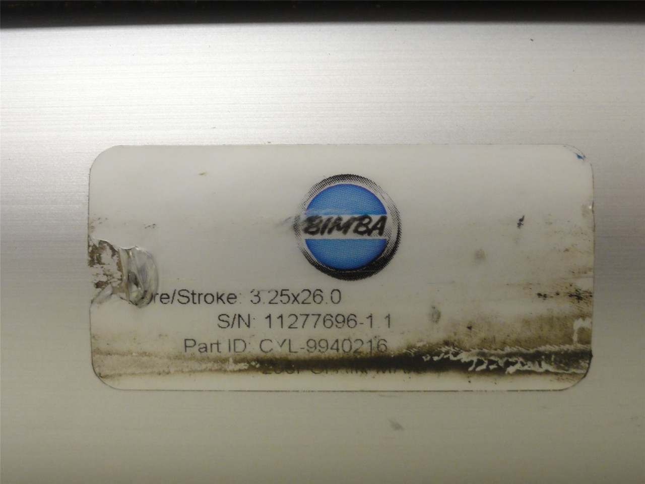 Bimba CYL-9940216; Spring-Return Cylinder; 3-1/4"ID x 26" Stk