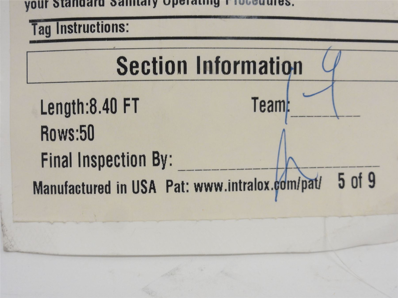 Intralox S400-26-8.4; Angled Roller Belt; 26" Wide x 8.4'Long