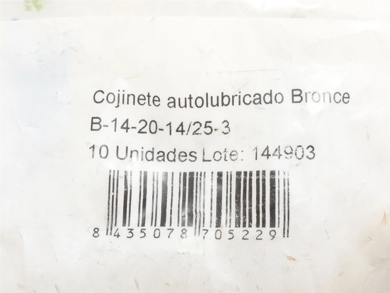 Selfoil B-14-20-14/25-3; Bag-10 Bronze Flanged Bushing 14mmID