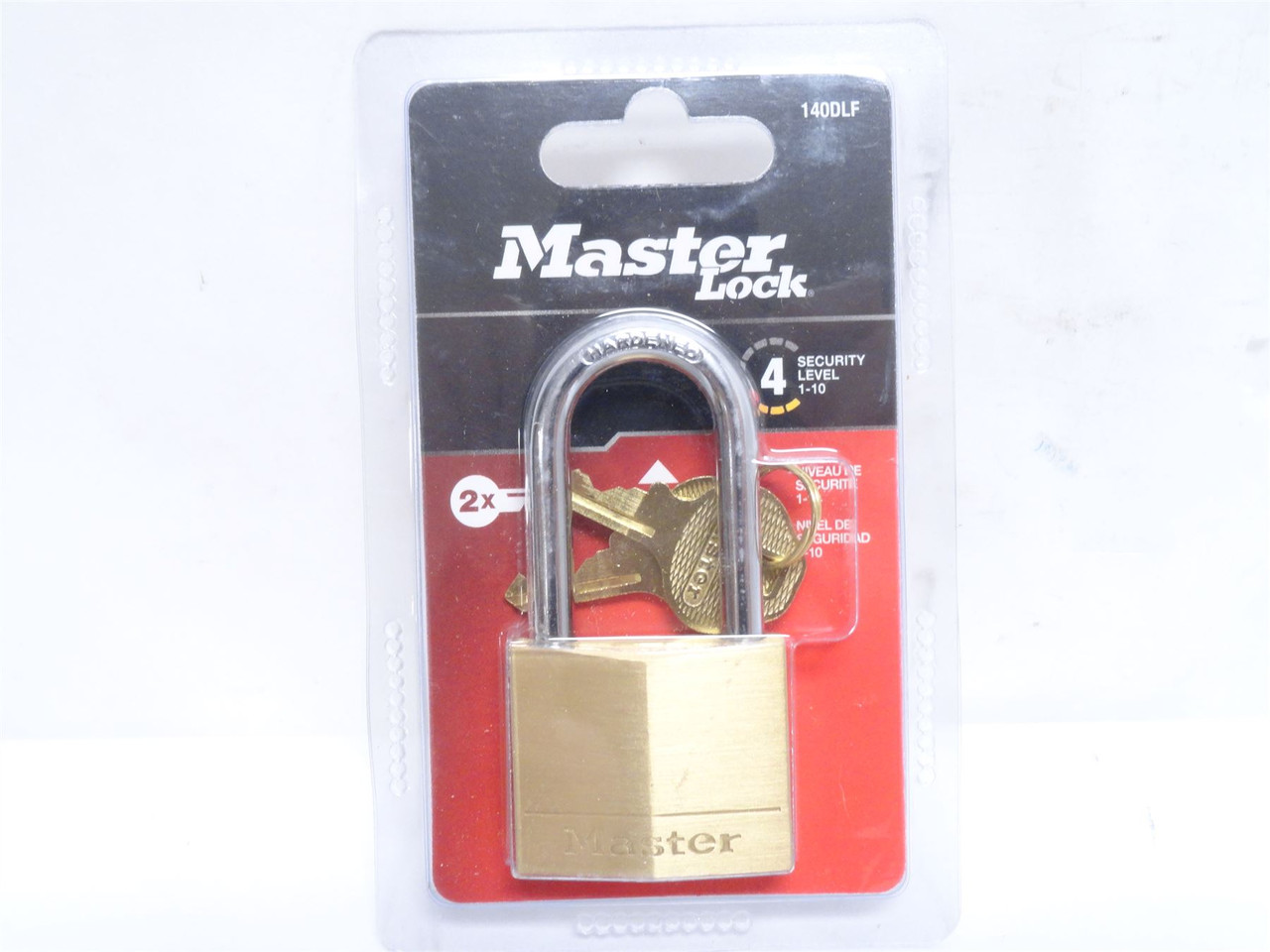Master 140DLF; Solid Brass Padlock with Key