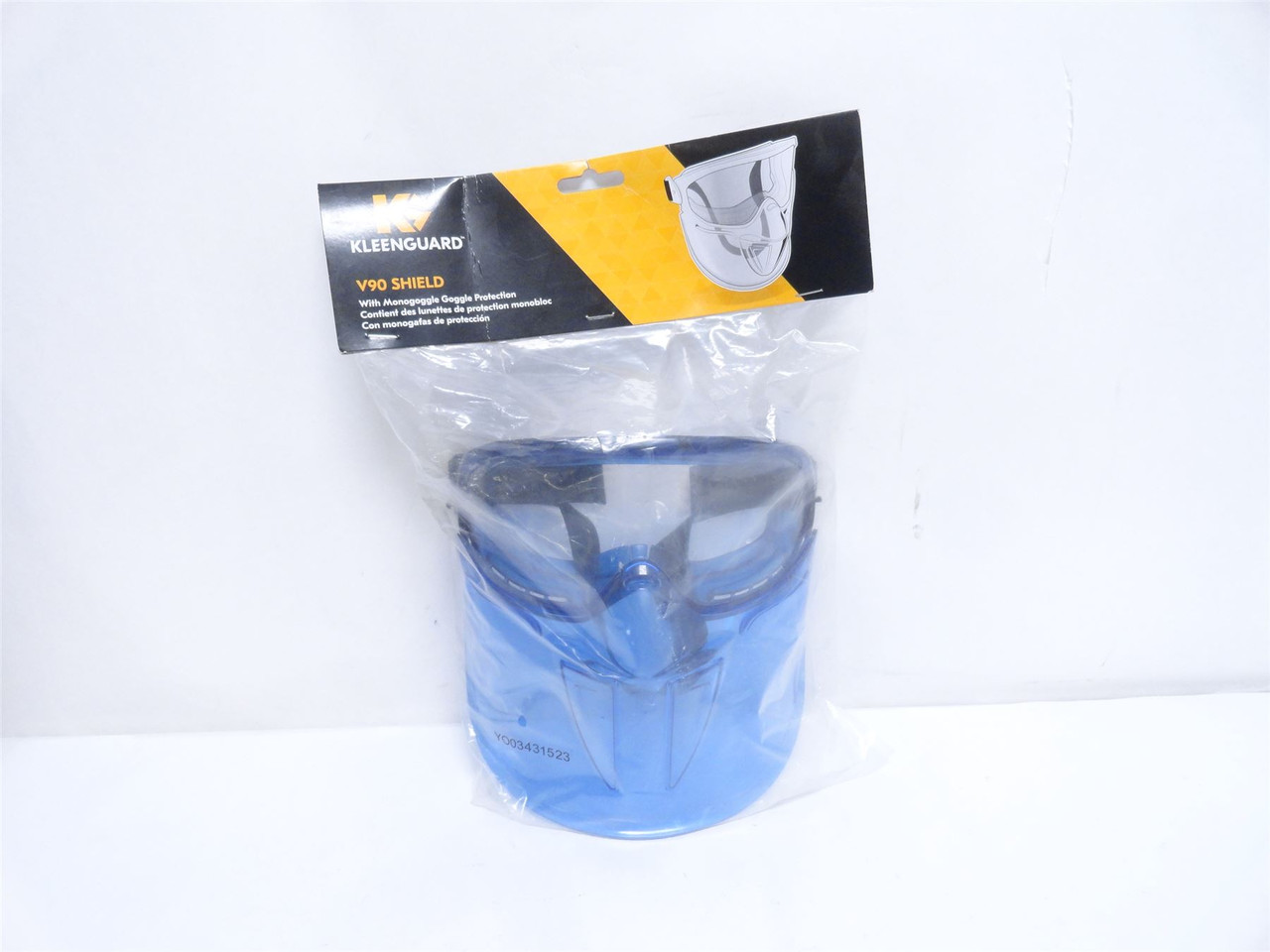 Kleenguard 18629; Blue Frame Clear Face Shield; Anti Fog Lens