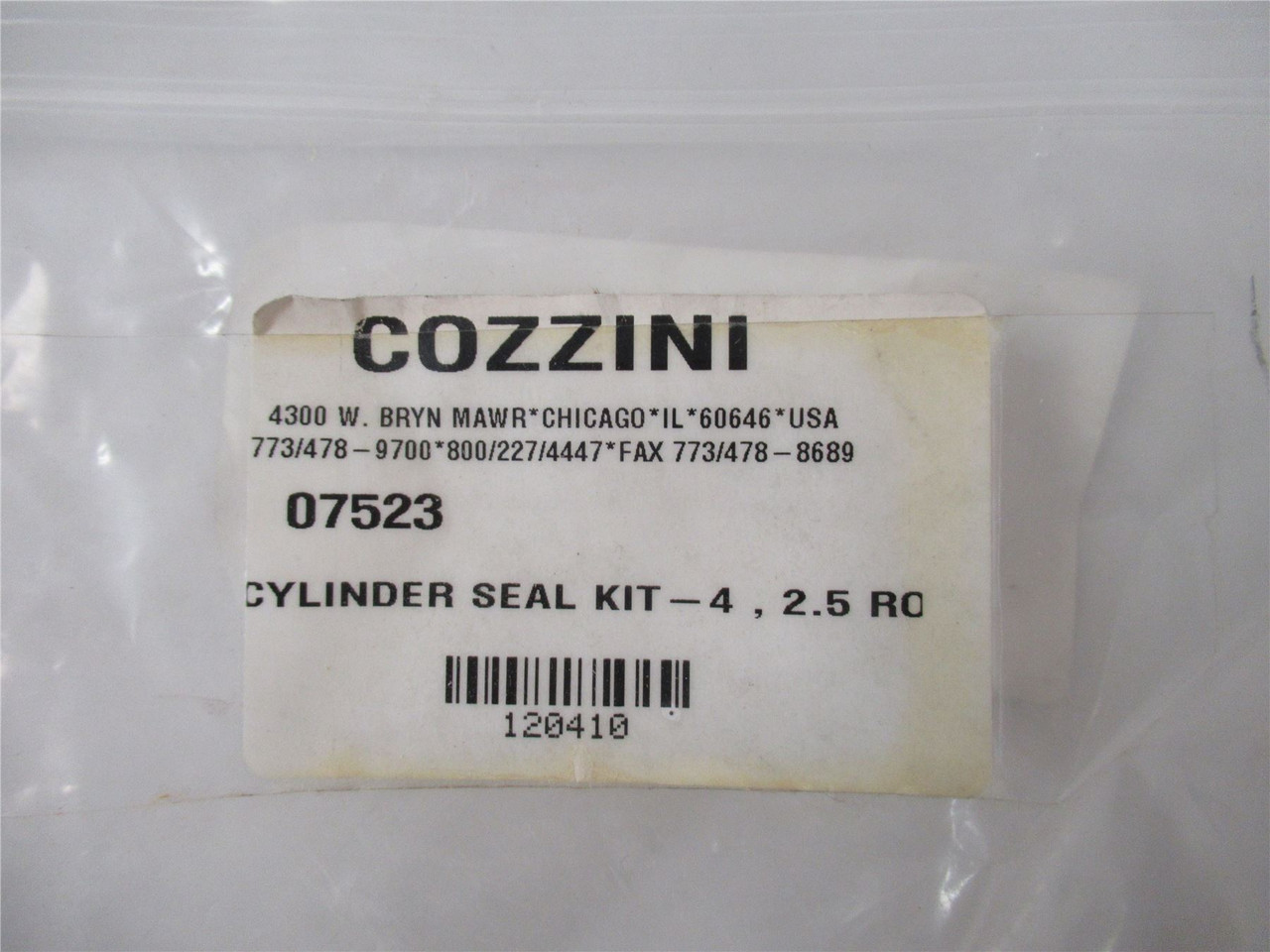 Cozzini  7523; Cylinder Seal Kit -4 2.5 ROD