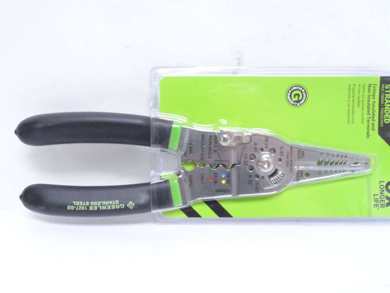 Greenlee 1927-SS; Wire Stripper/Cutter/Crimper; 8 To 18AWG