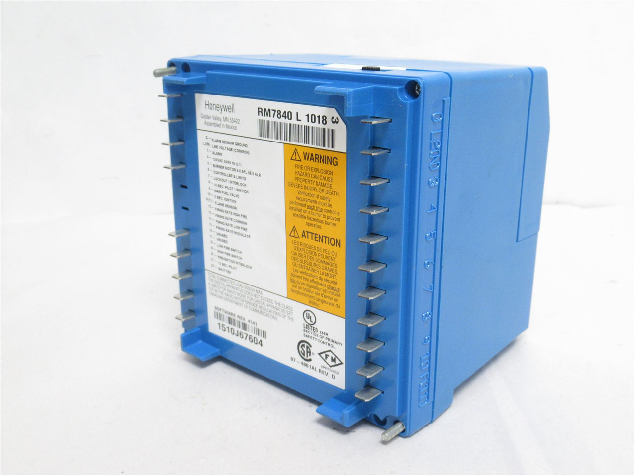 Honeywell RM7840L1018; Flame Safeguard Controller; RA; RM & R