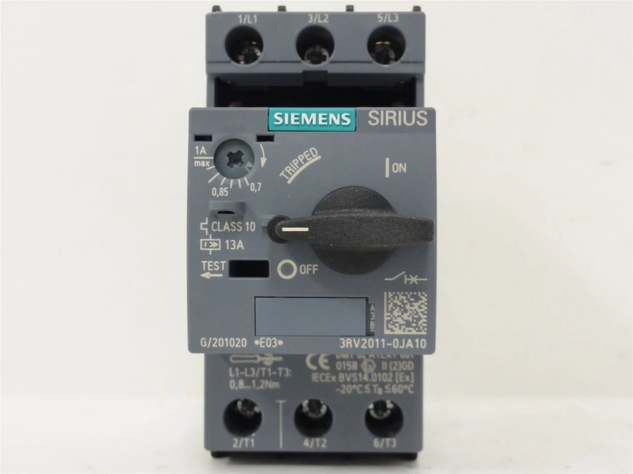 Siemens 3RV2011-0JA10; Manual Starter; .7 to 1Amp