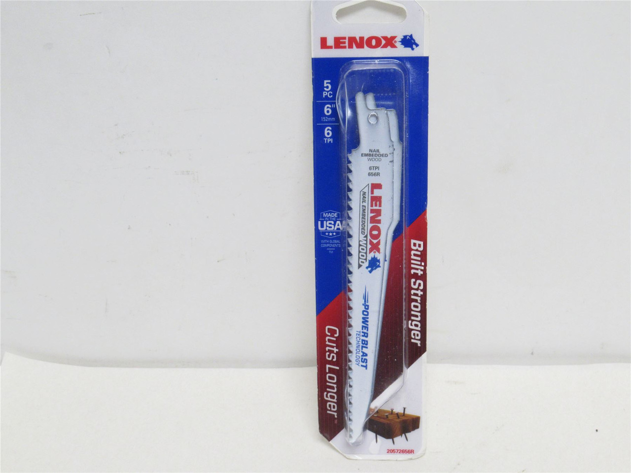 LENOX 20572656R; Box-5; Reciprocating Saw Blade; TPI 6
