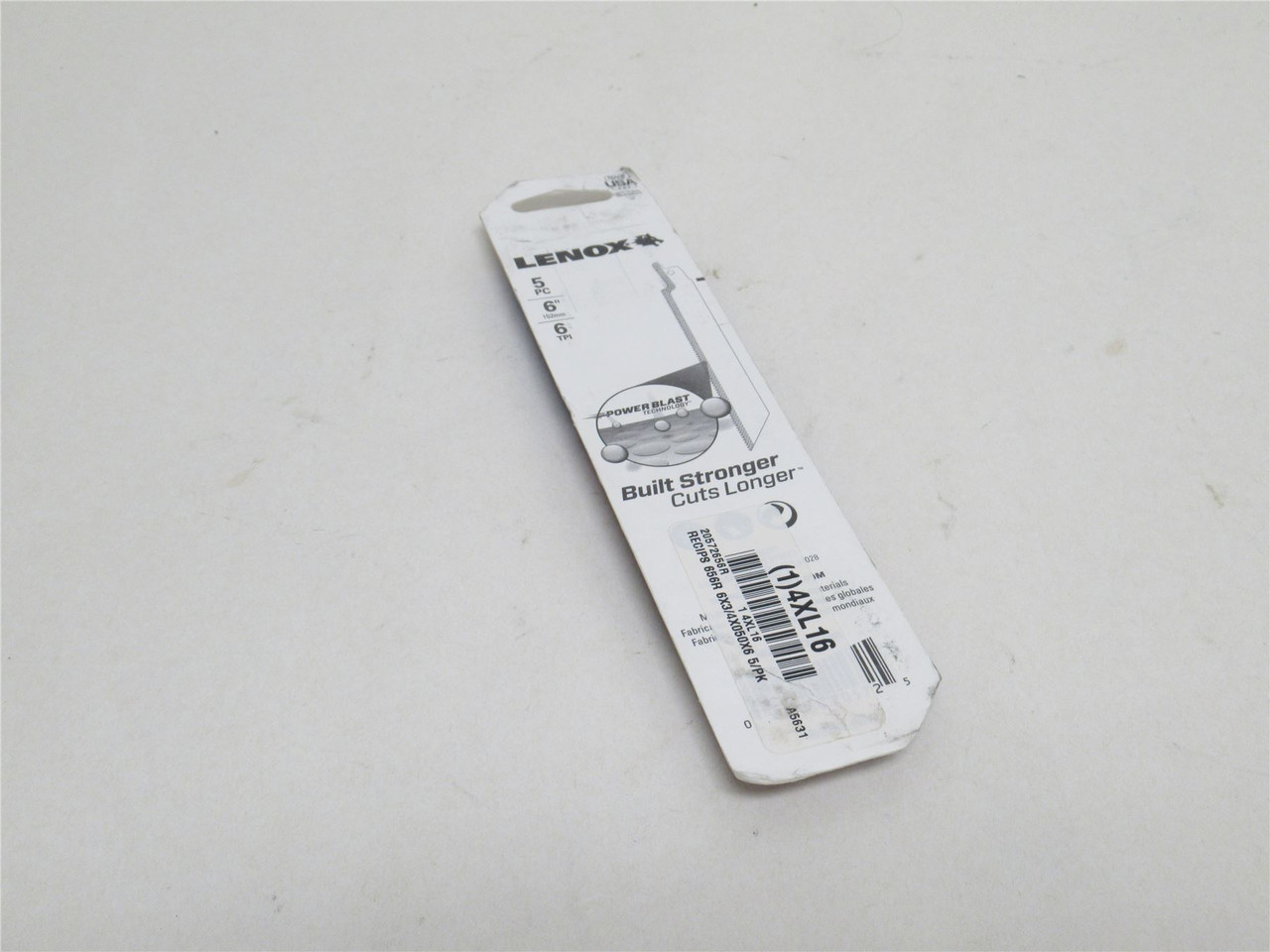 LENOX 20572656R; Box-5; Reciprocating Saw Blade; TPI 6