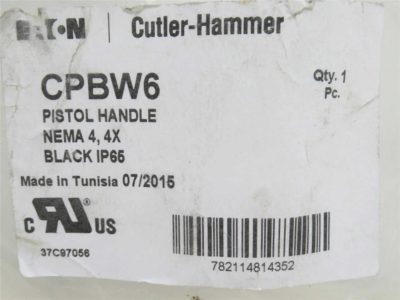 Eaton CPBW6; Rotary Disconnect Handle; NEMA: 1/3R/4/4X