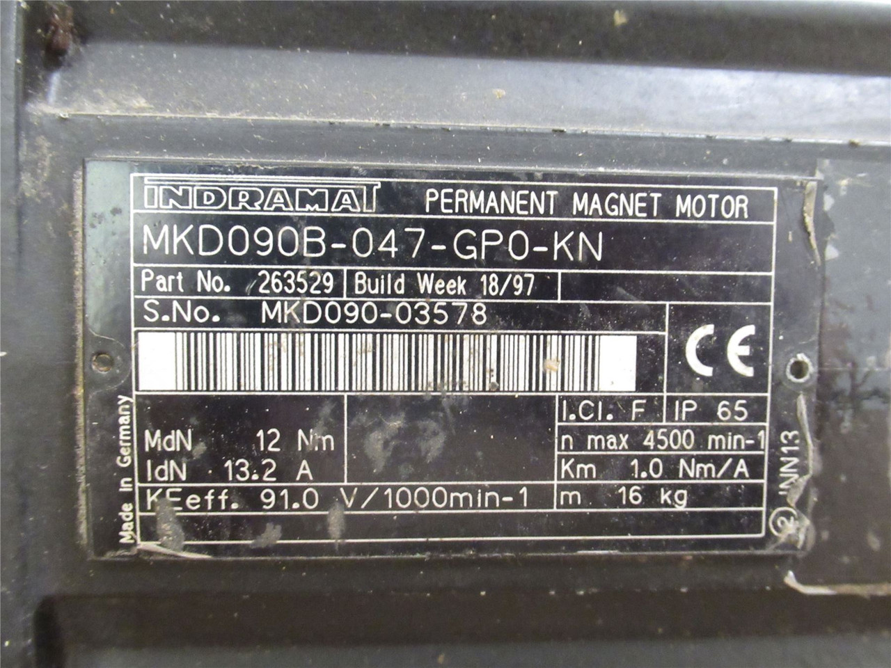 Rexroth MKD090B-047-GP0-KN; AC Servo-Motor 600V; 500R/min