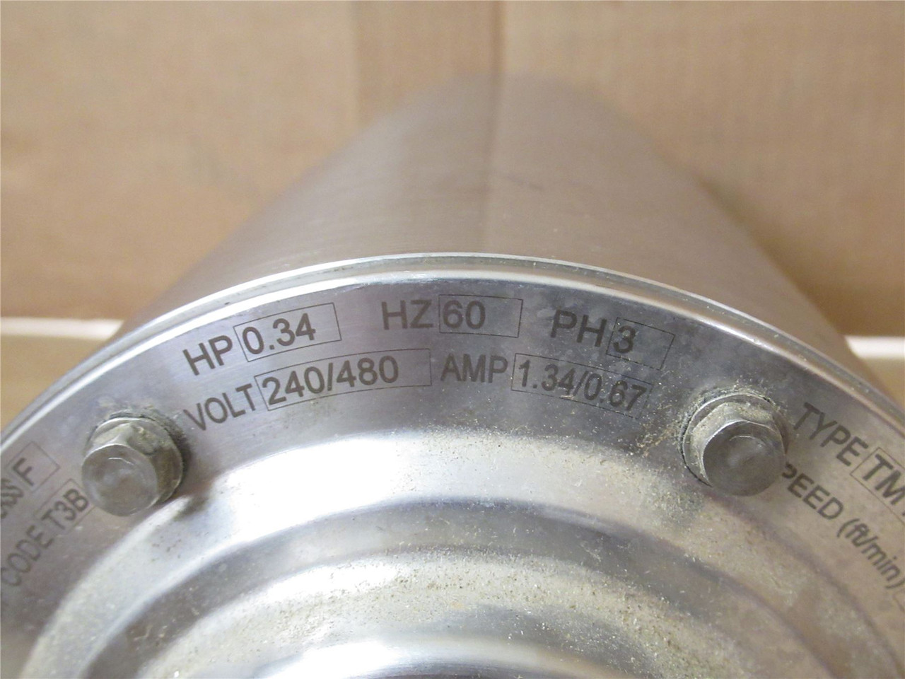 Van Der Graaf TM127A25-434NB; Drum Motor 41ft/min 10-3/4" Wide