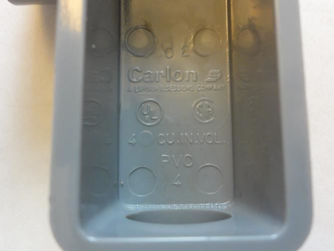 Carlon E985D; L-4 Conduit Body; Size: 1/2" LR; AWG-4