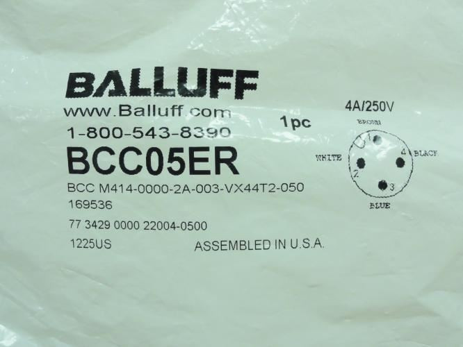 Balluff BCC05ER; Cordset 250V@4A; 5m Wire