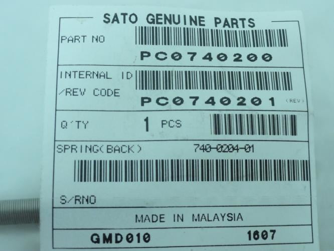 Sato PC0740200; Lot-4 Back Springs
