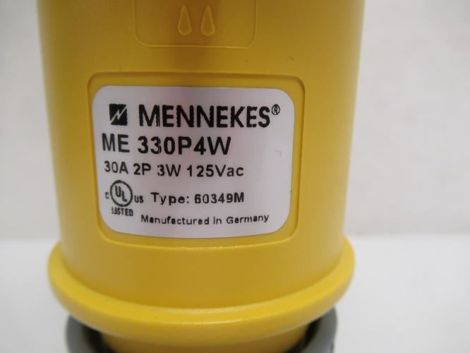 Mennekes ME 330P4W; Watertight Connector 30A; 125VAC; 1PH
