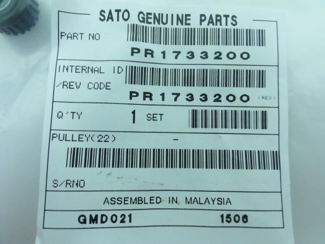Sato PR1733200; Lot-2 Pulleys for M8490Se M8490S