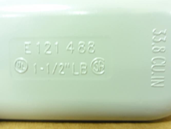 MFG- LB-E-1-1/2; Conduit Body; E-Series;Type LB; 1-1/2"NPT
