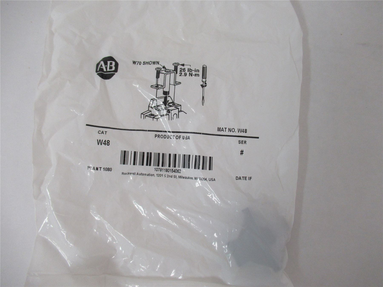 Allen-Bradley W48; Overload Heater Element