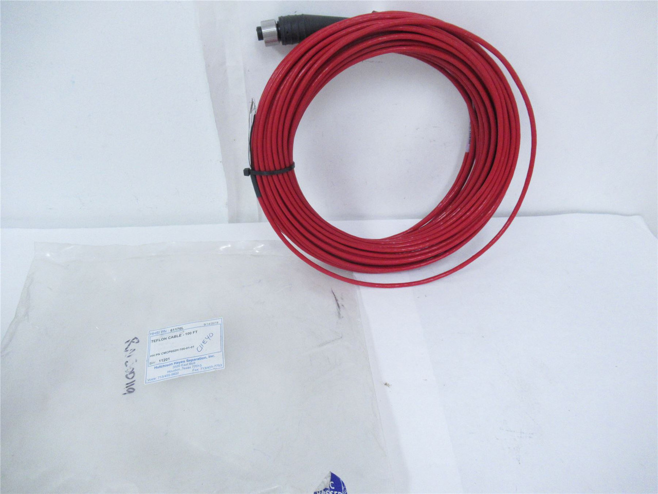 Hutchison Hayes CMP602H-100-01-01; Red Teflon Cable 100' Long
