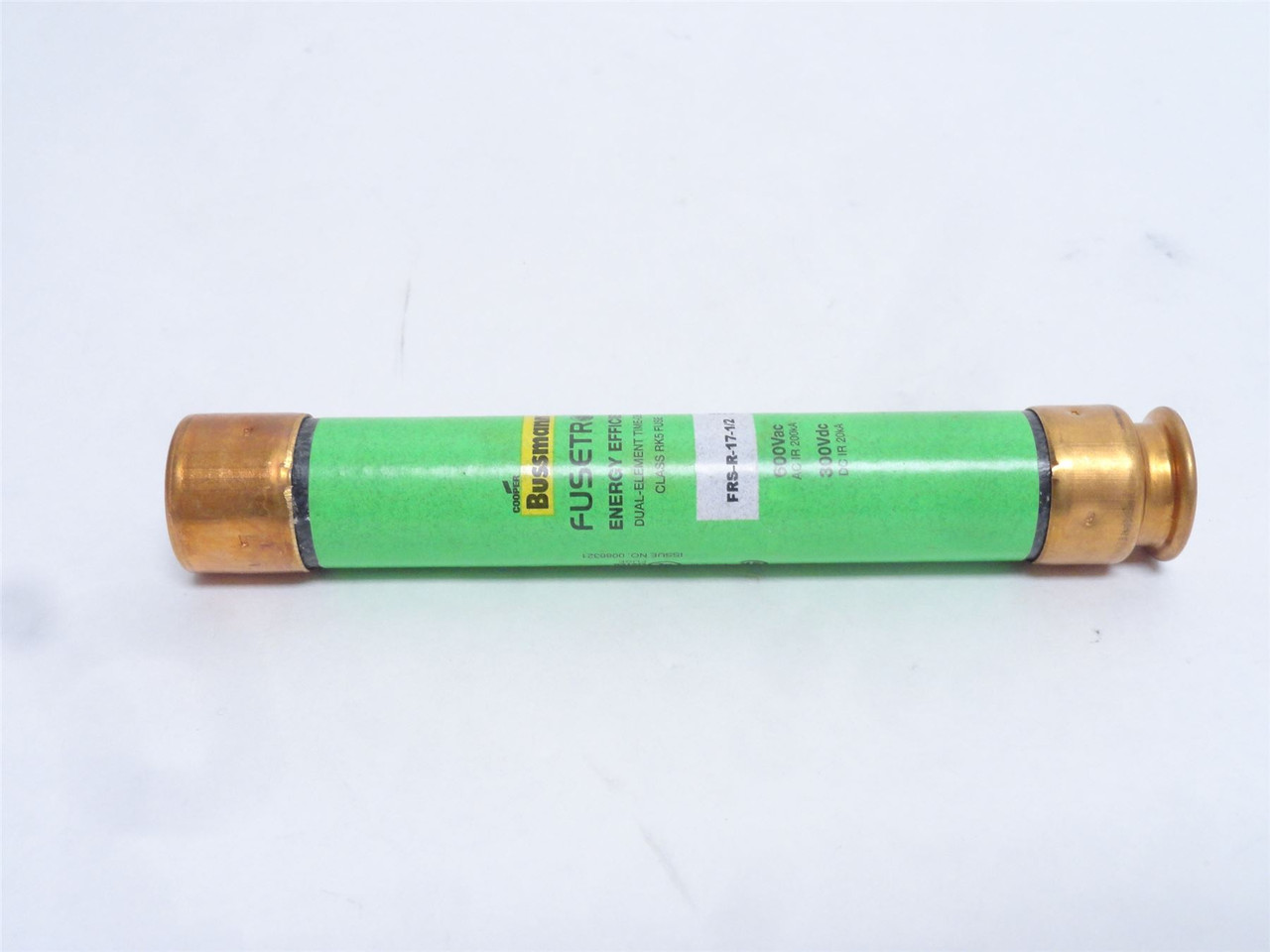 Bussmann FRS-R-17-1/2; Time Delay Fuse 17-1/2A; 600VAC/300VDC