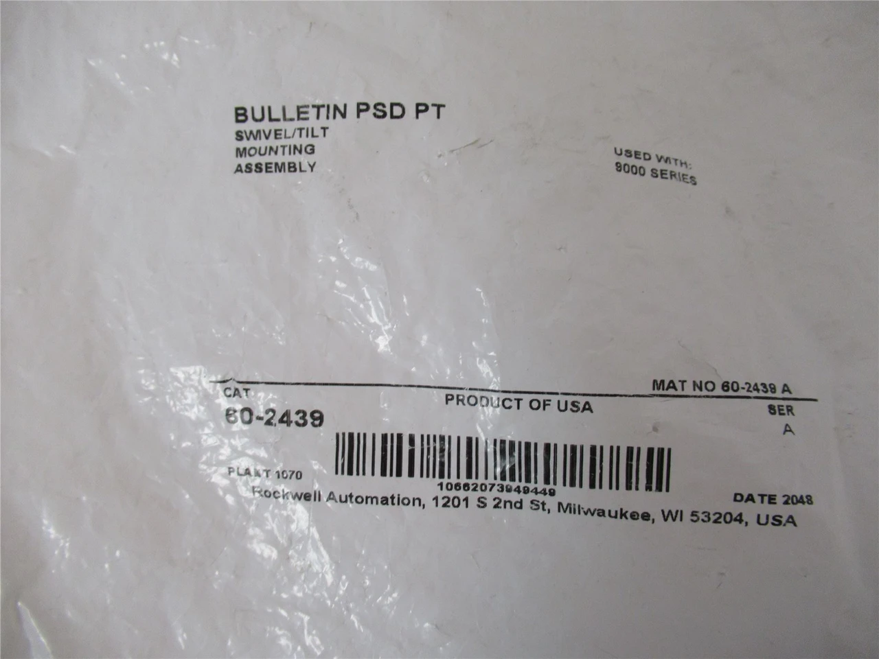 Allen-Bradley 60-2439; Sensor Mounting Bracket Swivel/Tilt