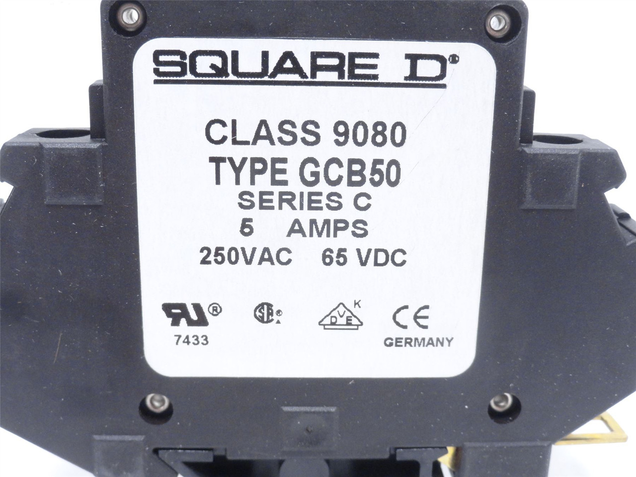 Square D 9080GCB-50; Circuit Protector; 5 Amp; 250VAC/65VDC