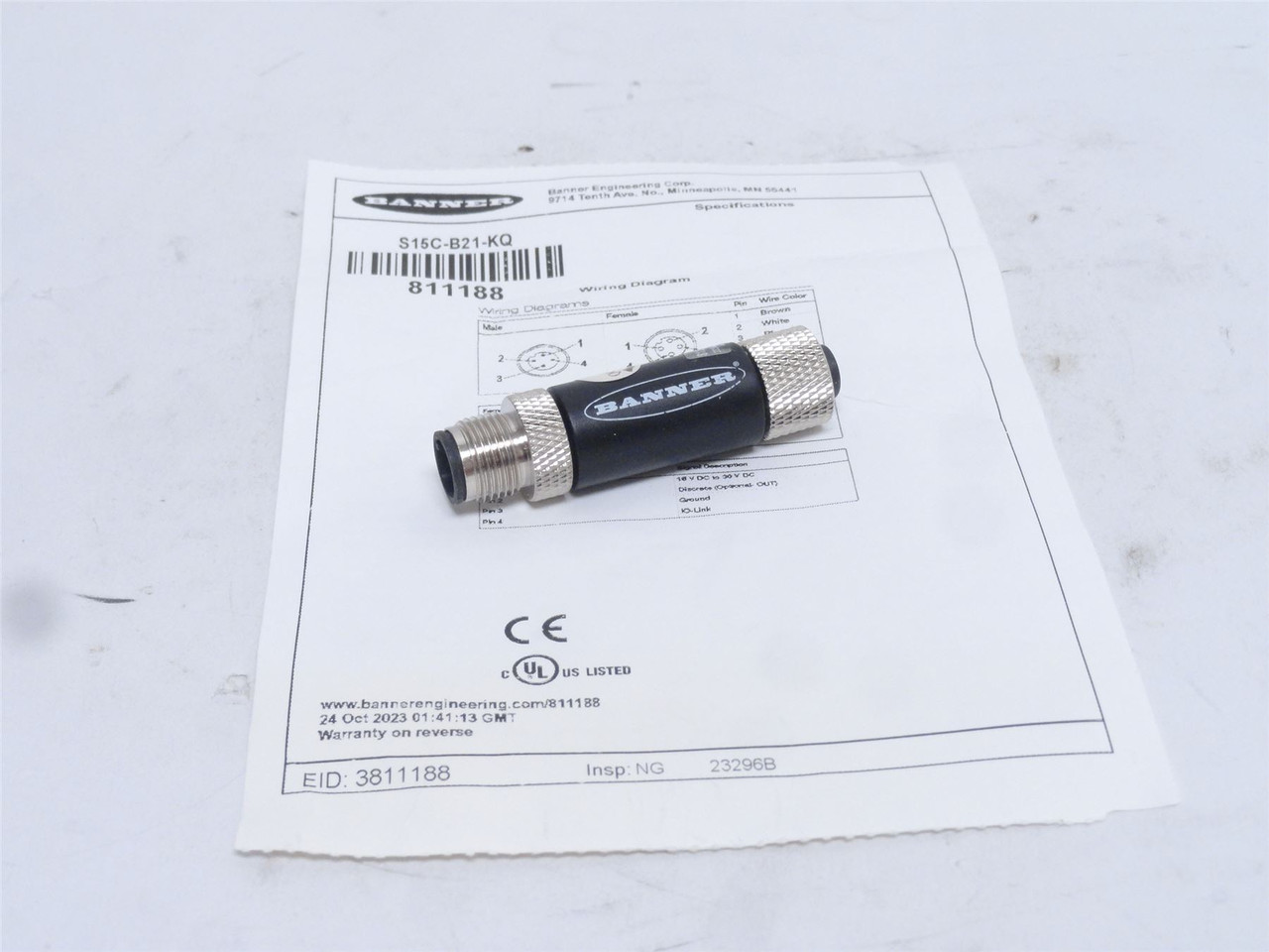 Banner S15C-B21-KQ; Signal Conditioner 811188; 18-30VDC
