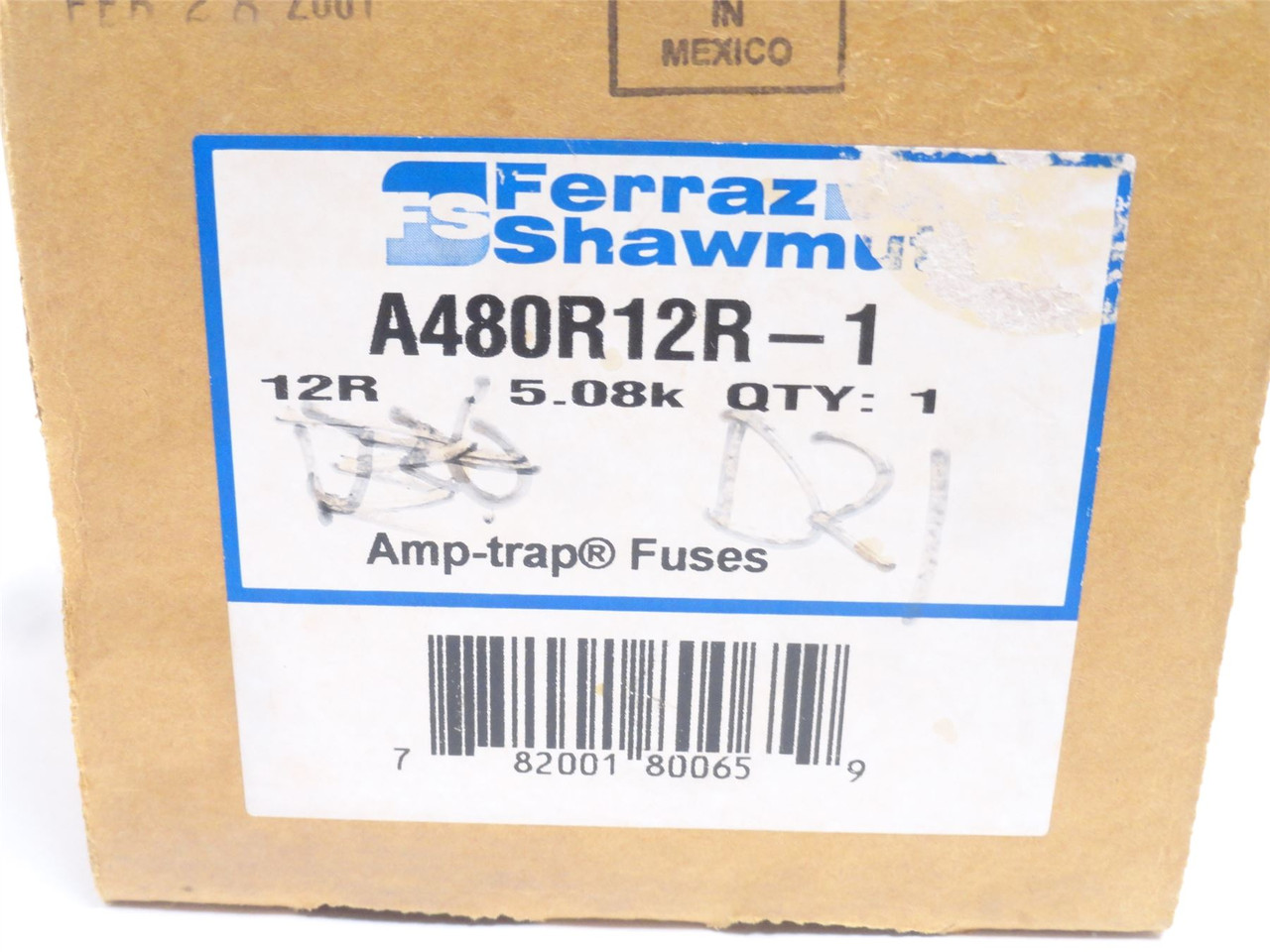 Ferraz-Shawmut A480R12R-1; Medium Voltage Fuse; 230A; 4800VAC