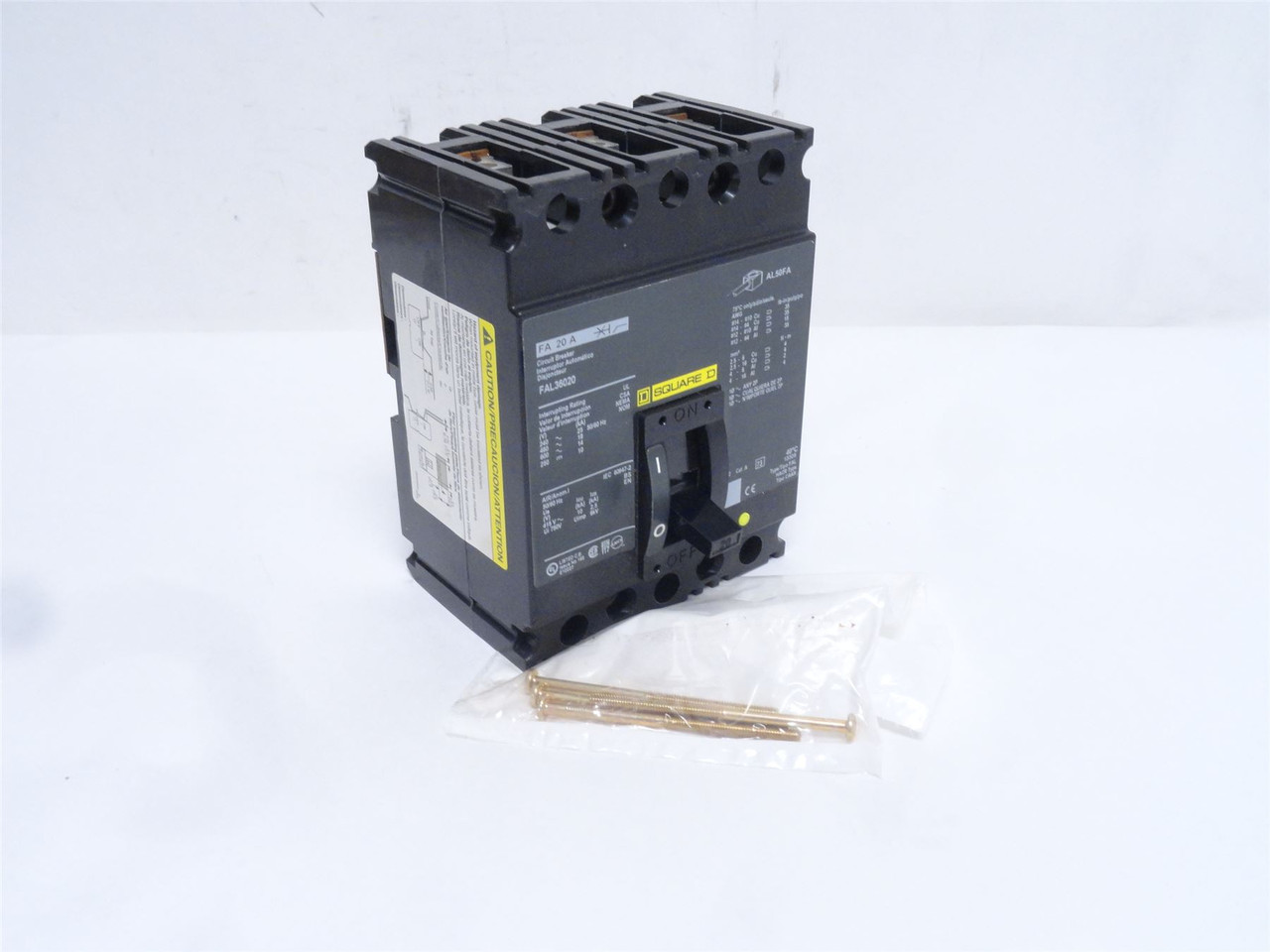 Square D FAL36020; Circuit Breaker; 20A; 3-Pole; 600VAC