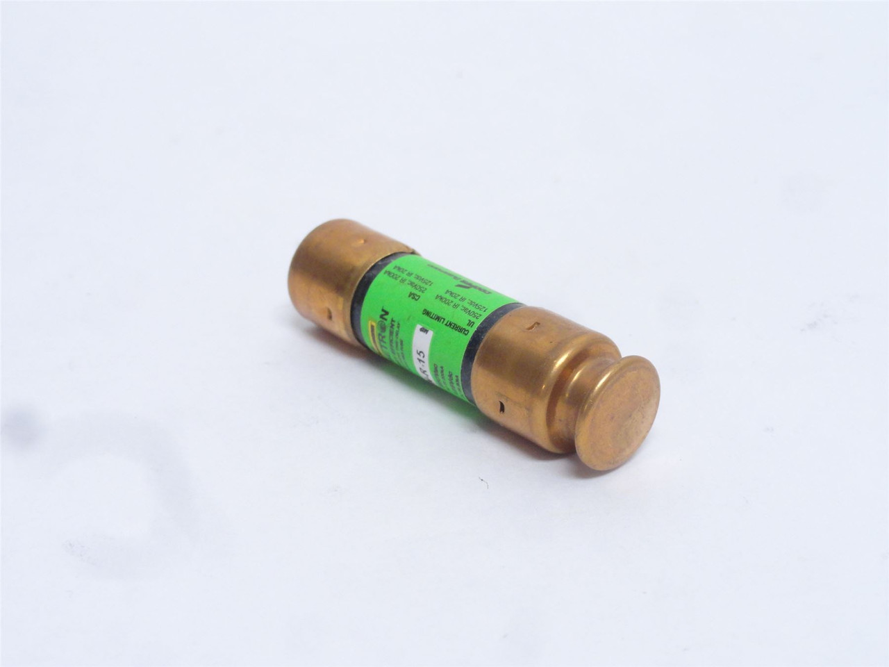 Bussmann FRN-R-15; Time Delay Fuse; 15A; 250VAC/125VDC