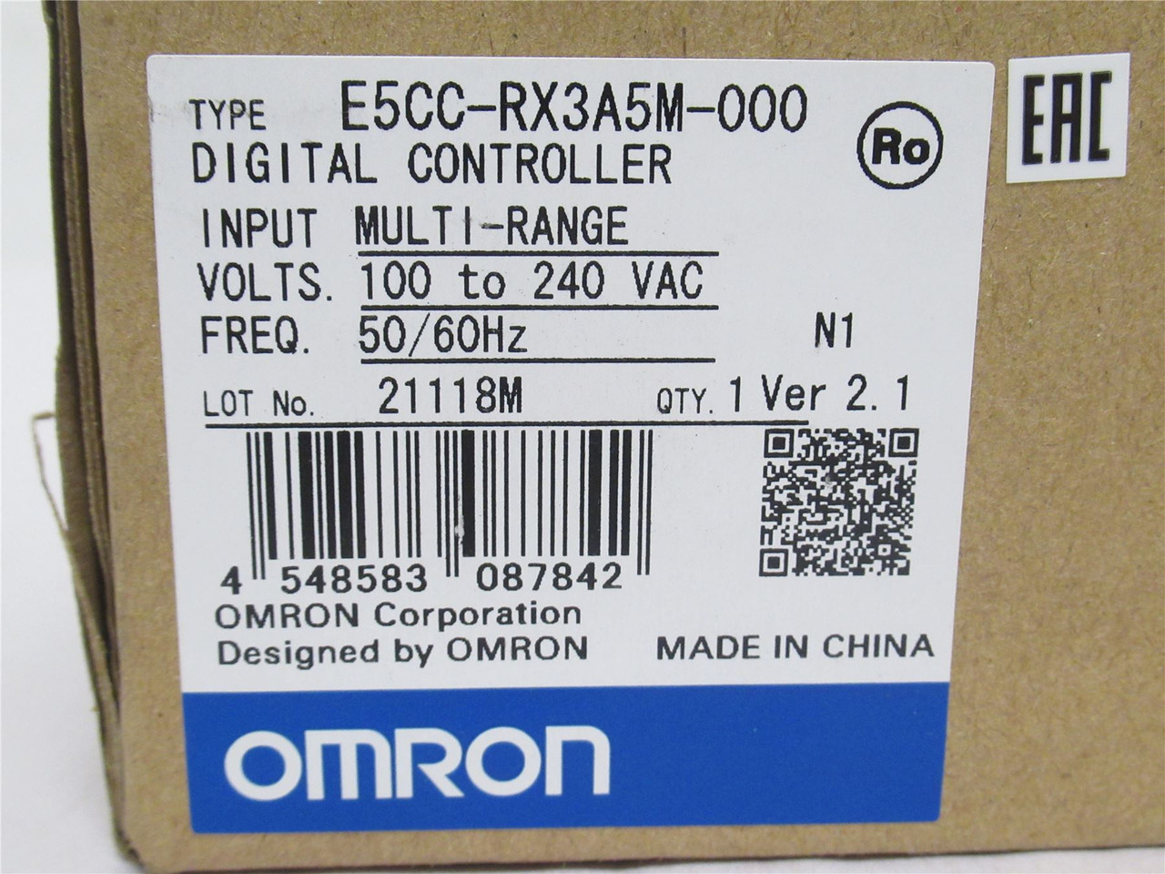 Omron E5CC-RX3A5M-000; Temp Controller No Bracket