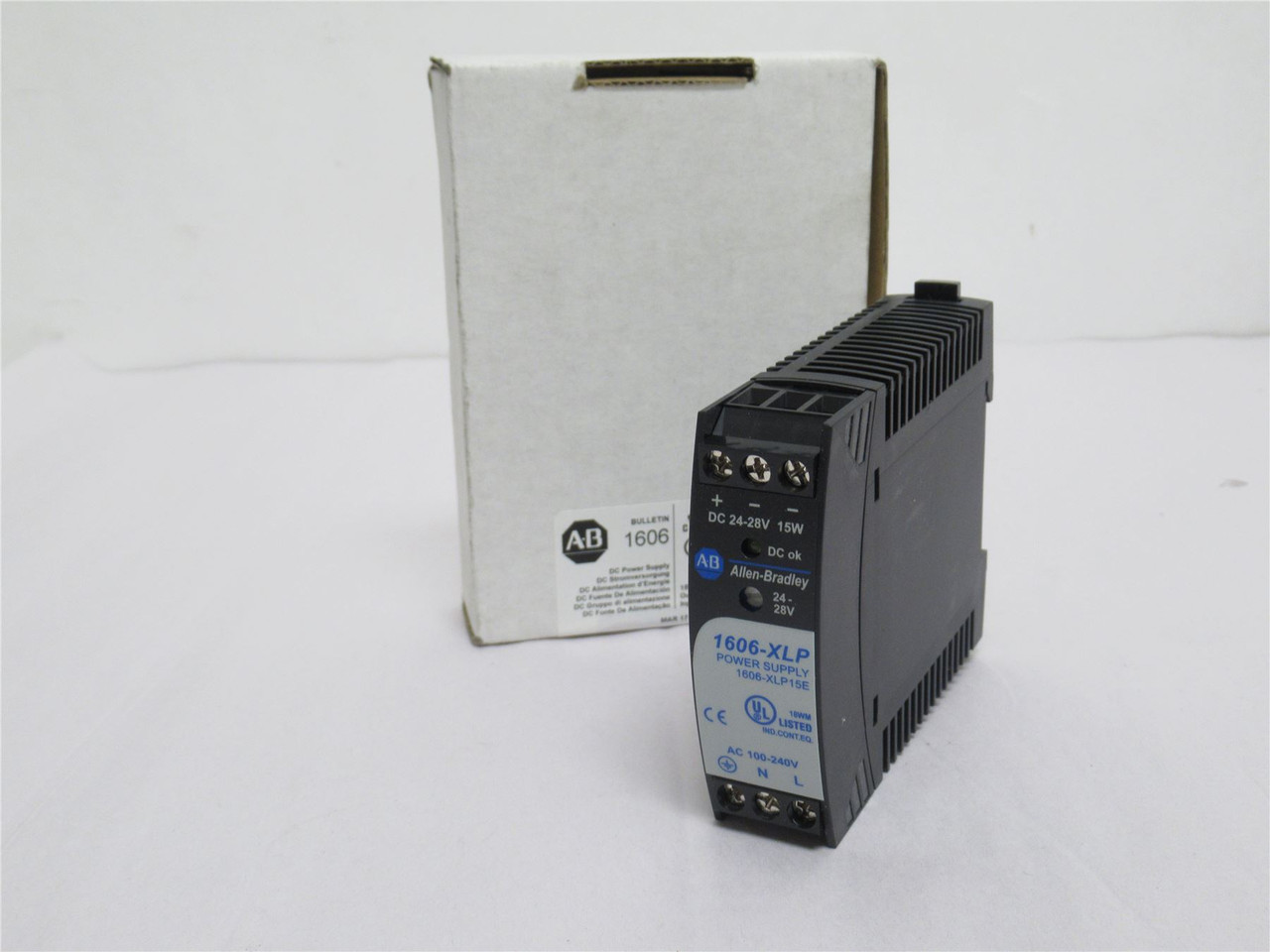 Allen-Bradley 1606-XLP15E; Power Supply; 100-240VAC; 0.3A In