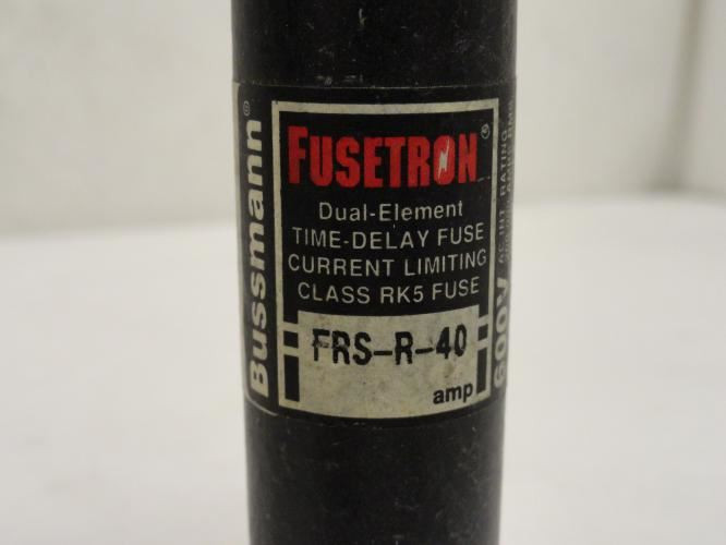 Bussmann FRS-R-40; Time Delay Fuse; 40A; 600VAC; 250VDC