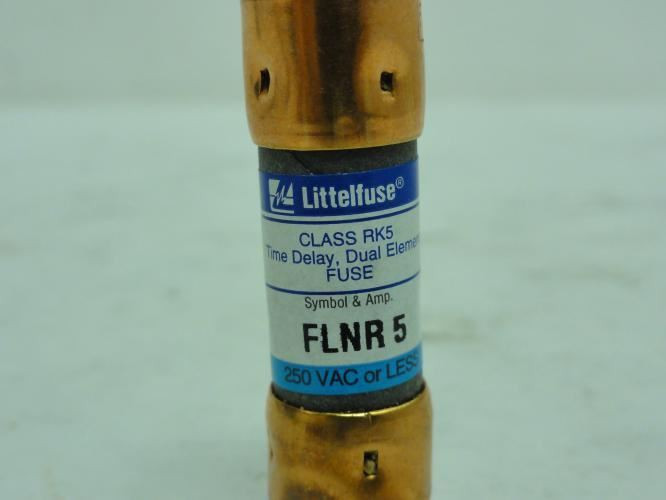 Littelfuse FLNR 5; Fuse; Time Delay; 5A; 250VAC; Dual Element