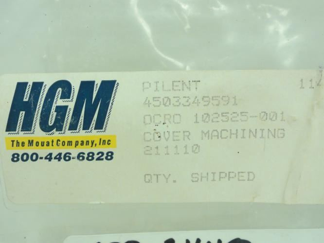Crown 92870-1; Machined Control Plate/Cover