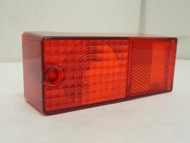 fits Nissan NF0510701920; Forklift Lens Cap; Red; Square 4-5/8" Long