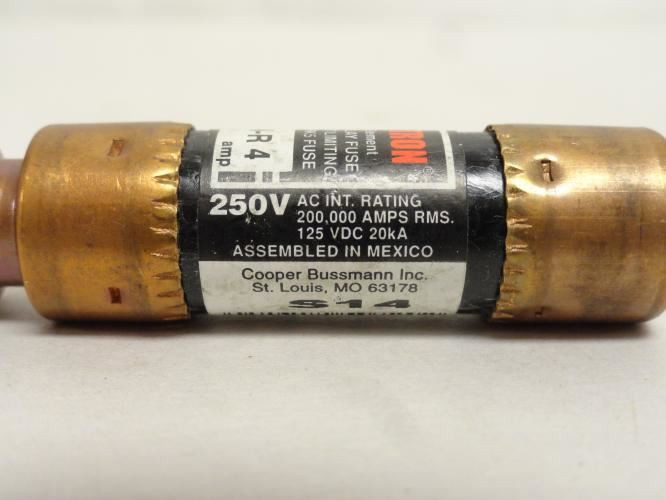 Bussmann FRN-R 4; Time Delay Fuse; 4A; 250VAC/125VDC