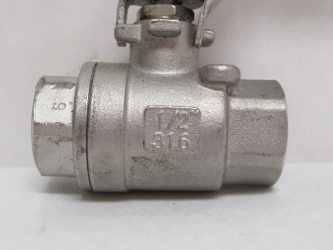 Industry-Std 1WMY2; Inline Ball Valve; SS-316; 1/2 NPT