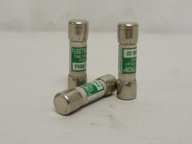 Bussmann FNM-30; Lot-3; Time Delay Midget Fuses; 30A; 32VAC
