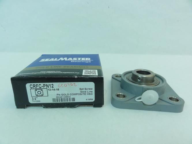 Sealmaster CRFC-PN12; Flange Bearing; 4-Bolt Flange; 0.75" ID